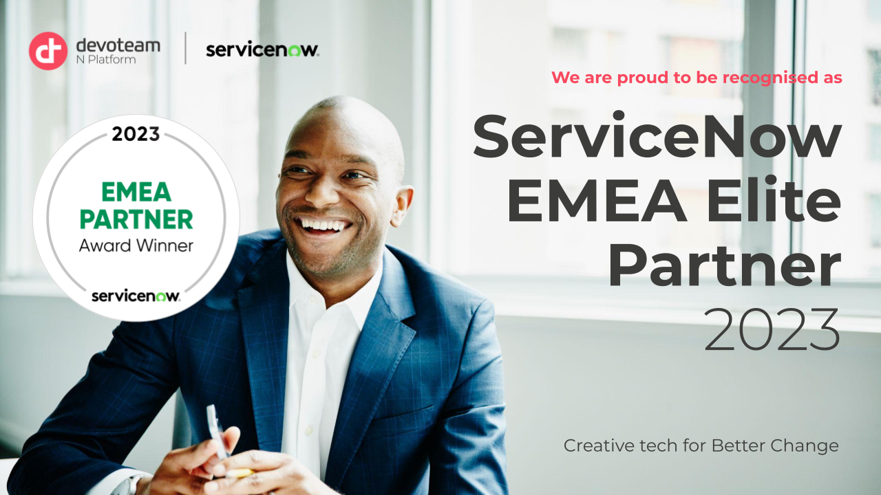 Devoteam Recognised as the 2023 ServiceNow EMEA Elite Partner of the Year