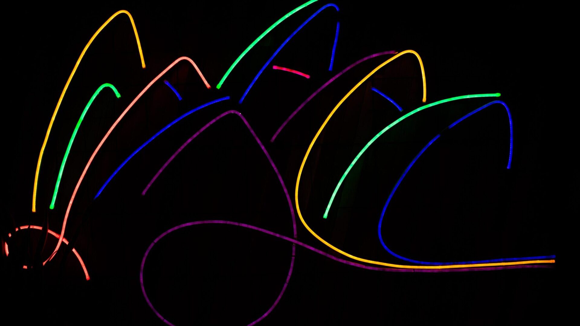 Image for Training: Abstract neon lights on a dark background