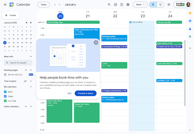 Google Calendar Booking Pages preview