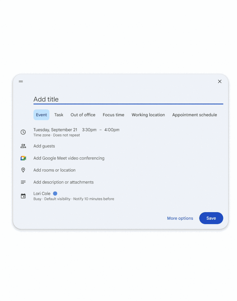 A short video that illustrates the new Google Workspace feature 'Take notes for me' in action.