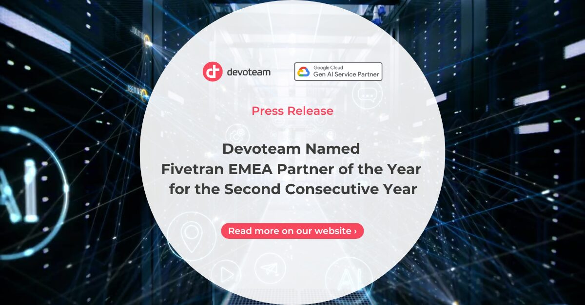 Devoteam Named Fivetran EMEA Partner of the Year for the Second Consecutive Year