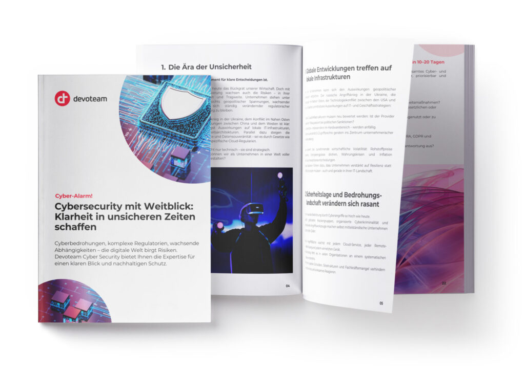 E-Book Mock Up Cybersecurity im Weitblick