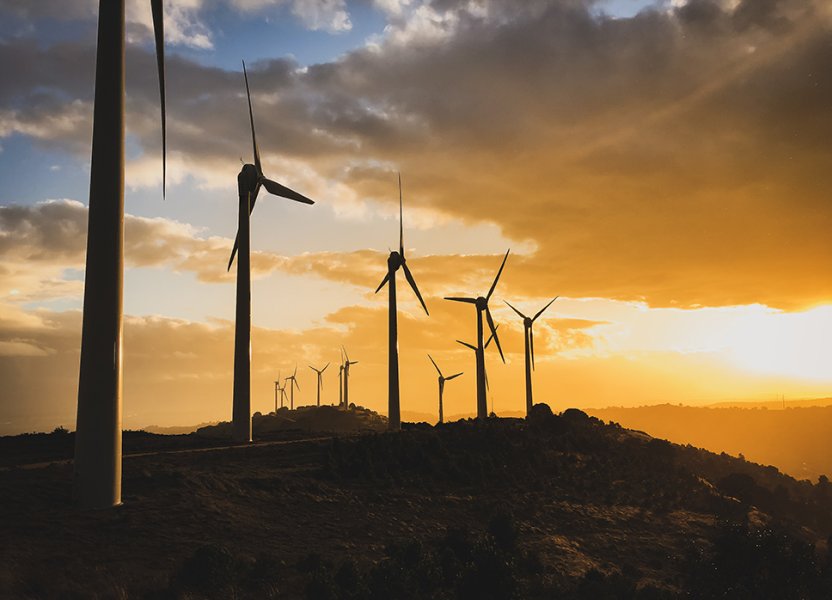 Image of a windpower station